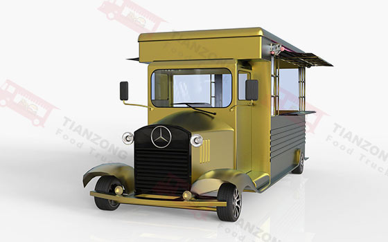 Classic vintage food cart jalopy car