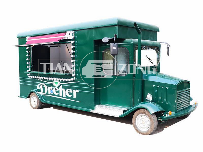 Green retro food truck for sale