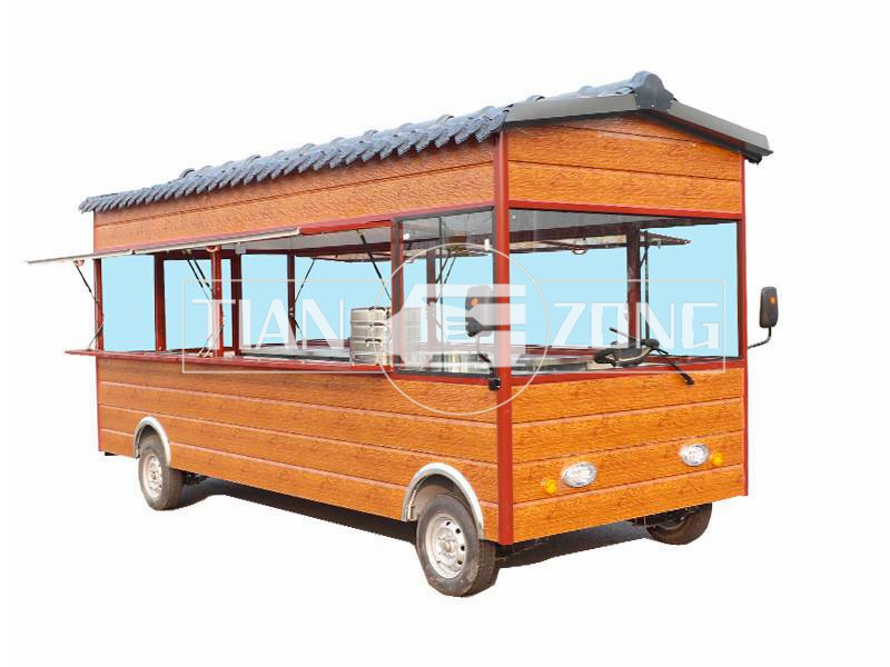 Wood style mobile kitchen house van
